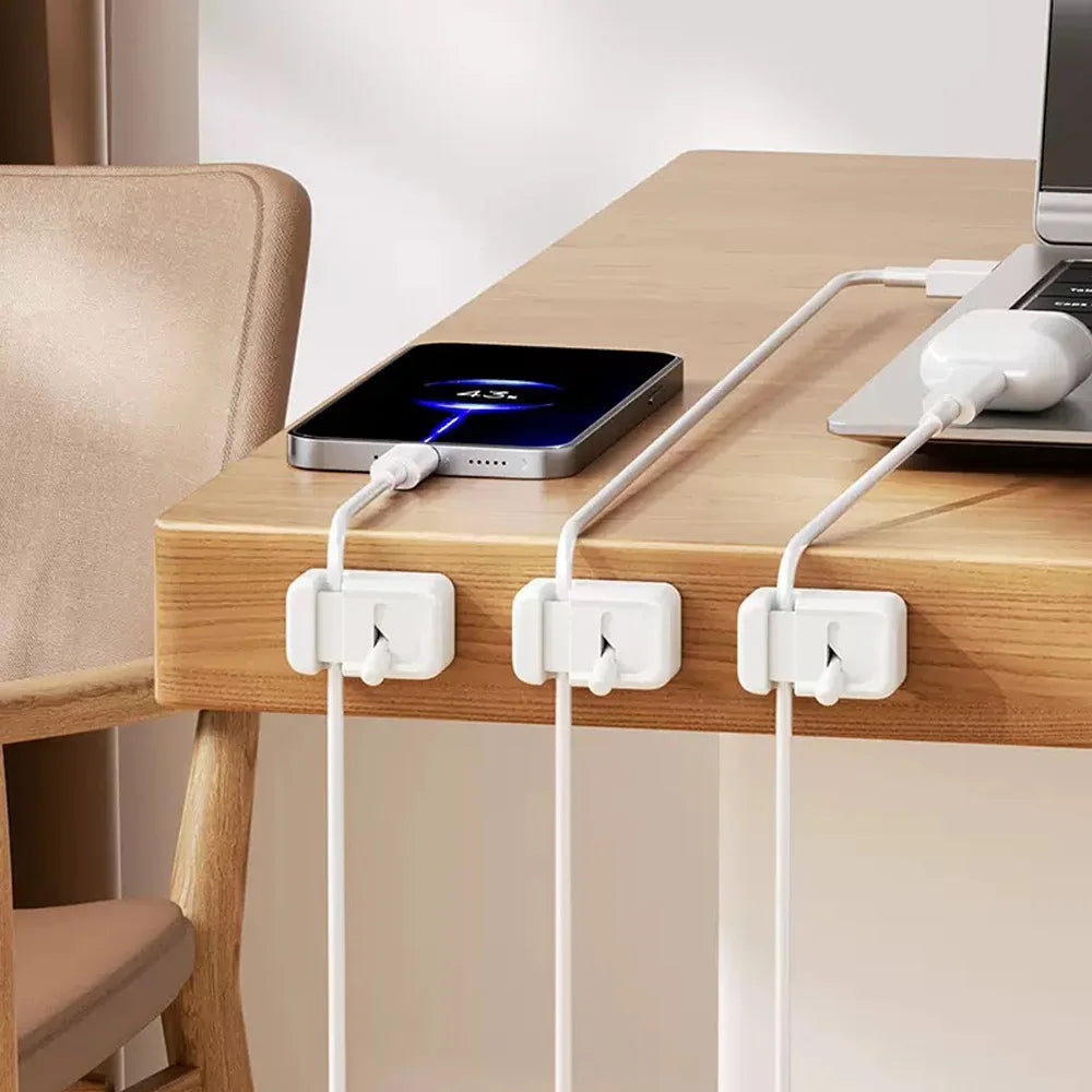6PCS cable organizer, data cable holder, phone charging cable holder, desktop cable organizer
