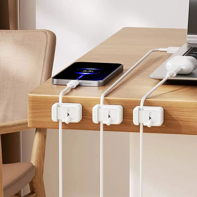 6PCS cable organizer, data cable holder, phone charging cable holder, desktop cable organizer