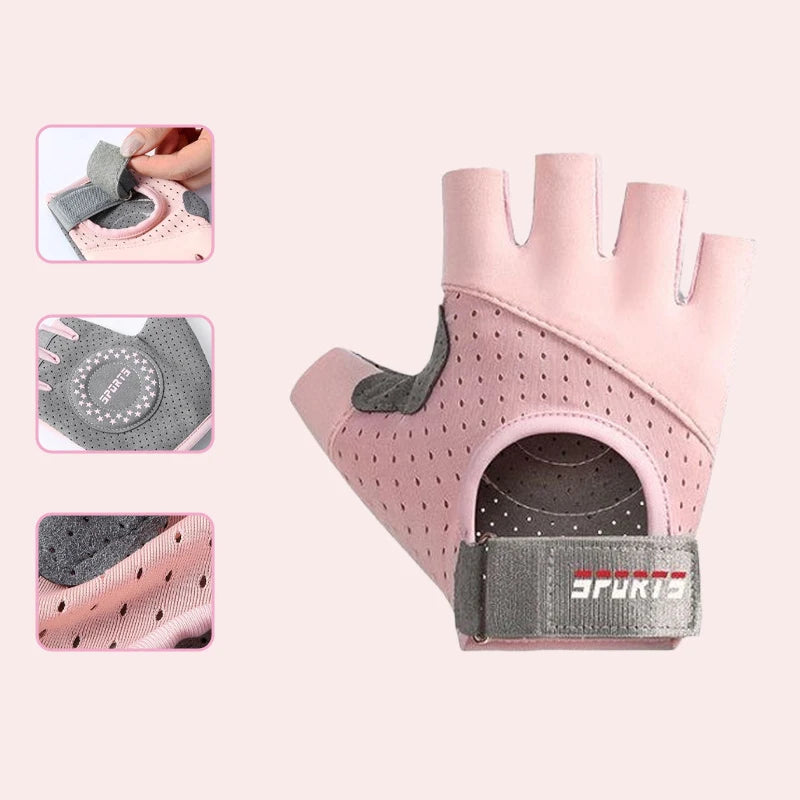 Fitness Yoga Gloves for Men Women Gym Hiking Summer Ice Silk Breathable Gloves Cycling Anti Slip Exercise Weightlifting Gloves