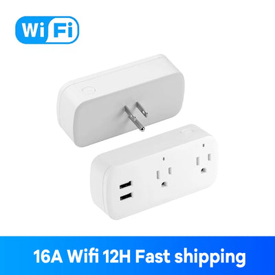 16A Smart Plug with Bluetooth App Control Power Monitoring Timer Countdown Group Voice Control PowerOff Memory Works with Alexa