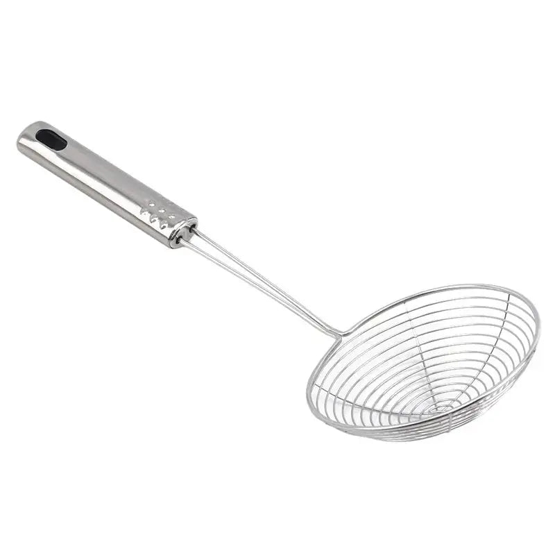 Stainless Steel Skimmer Solid Spider Strainer Ladle Stainless Steel Kitchen Utensil Tool French Fries Fish Frying Utensil Smart Nest Gadgets