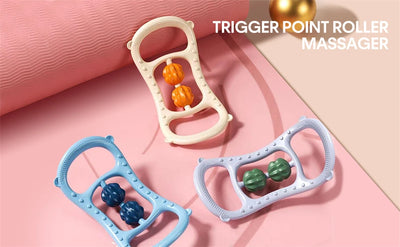 Leg Massager Multi-functional 12 Wheels Full-coverage Massage Roller for Arm Waist Leg Muscle Relaxation Manual Massage Machine