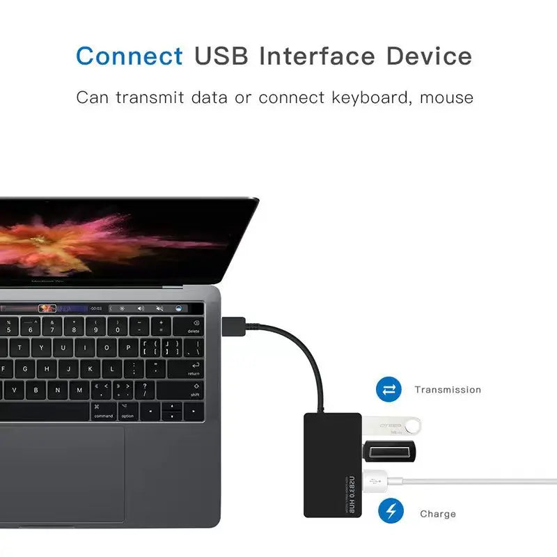 USB HUB 3.0 Adapter USB 3.0 HUB Extender 4 Ports Docking Station High Speed Date Transfer for Pc Laptop Accessories USB Splitter