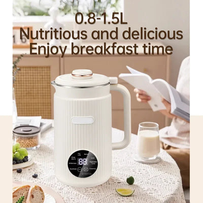 Soy Milk Machine Electric Juicer Blender Mixer Soybean Milk Maker Wall Breaking Machine 10-leaf Blade Breakfast Machine