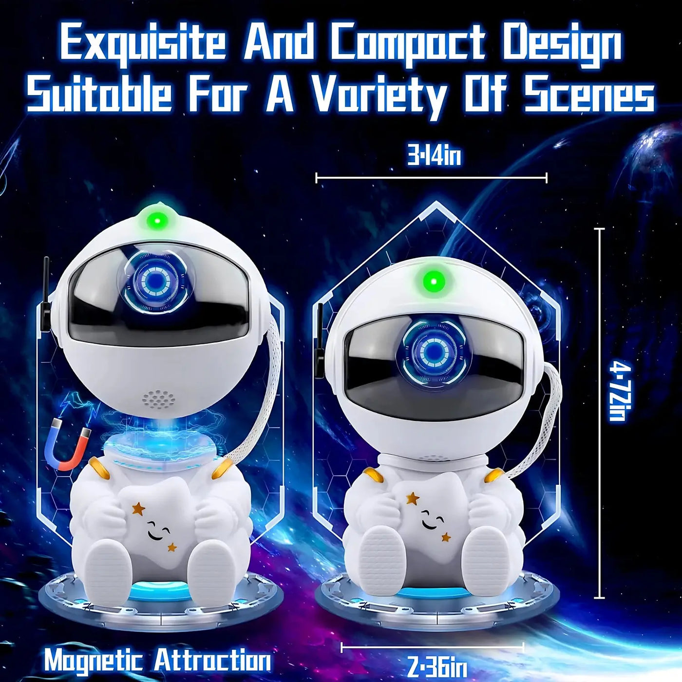 Star Projector Galaxy Night Light Astronaut Space - Smart Nest Gadgets
