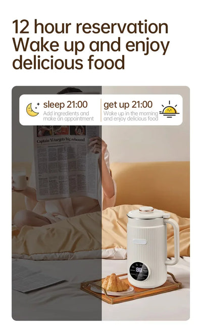 Soy Milk Machine Electric Juicer Blender Mixer Soybean Milk Maker Wall Breaking Machine 10-leaf Blade Breakfast Machine