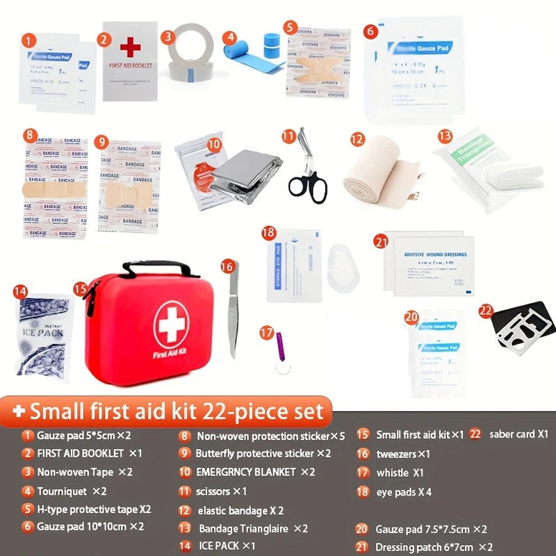 38pcs essential first aid kit for home, camping and hiking, suitable for home, camping, hiking, travel, first aid medical kit