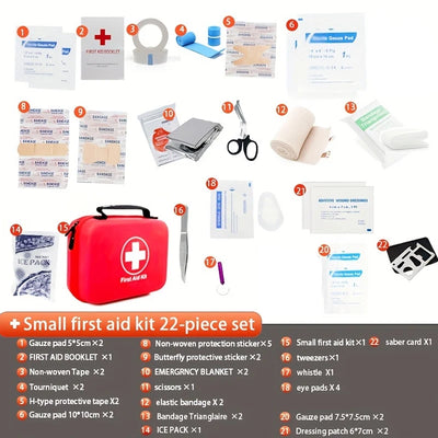 38pcs essential first aid kit for home, camping and hiking, suitable for home, camping, hiking, travel, first aid medical kit