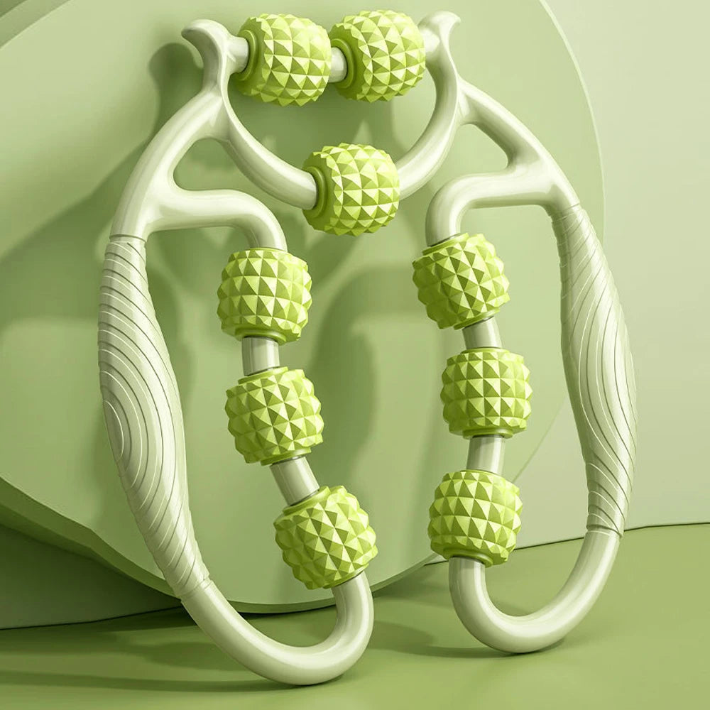 Leg Massager Multi-functional 12 Wheels Full-coverage Massage Roller for Arm Waist Leg Muscle Relaxation Manual Massage Machine