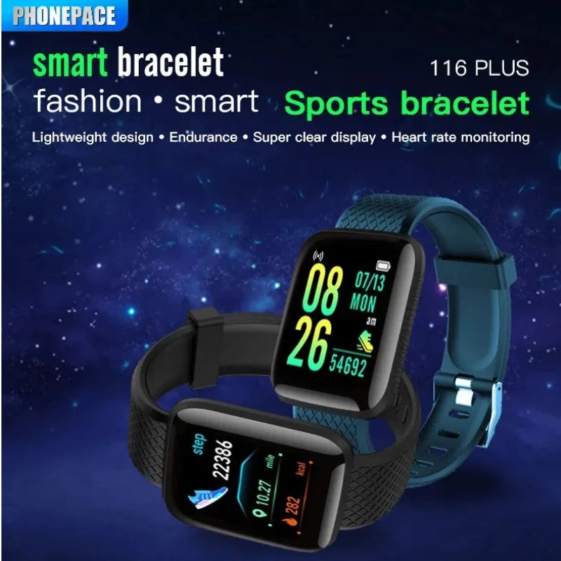 Smart Fitness Tracker Bracelet with Color Screen Health Reminders Exercise Step Counting Intelligent Information Notifications