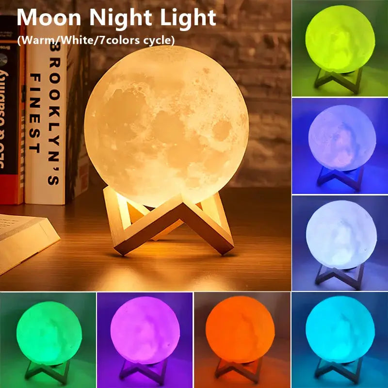 Book Light LED Moon Light Galaxy Light, Moon Night Light - Smart Nest Gadgets