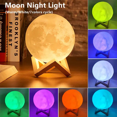Book Light LED Moon Light Galaxy Light, Moon Night Light - Smart Nest Gadgets