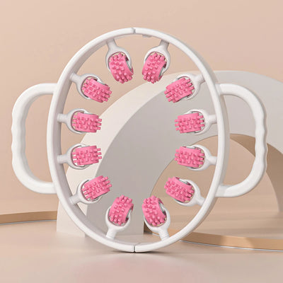 Leg Massager Multi-functional 12 Wheels Full-coverage Massage Roller for Arm Waist Leg Muscle Relaxation Manual Massage Machine