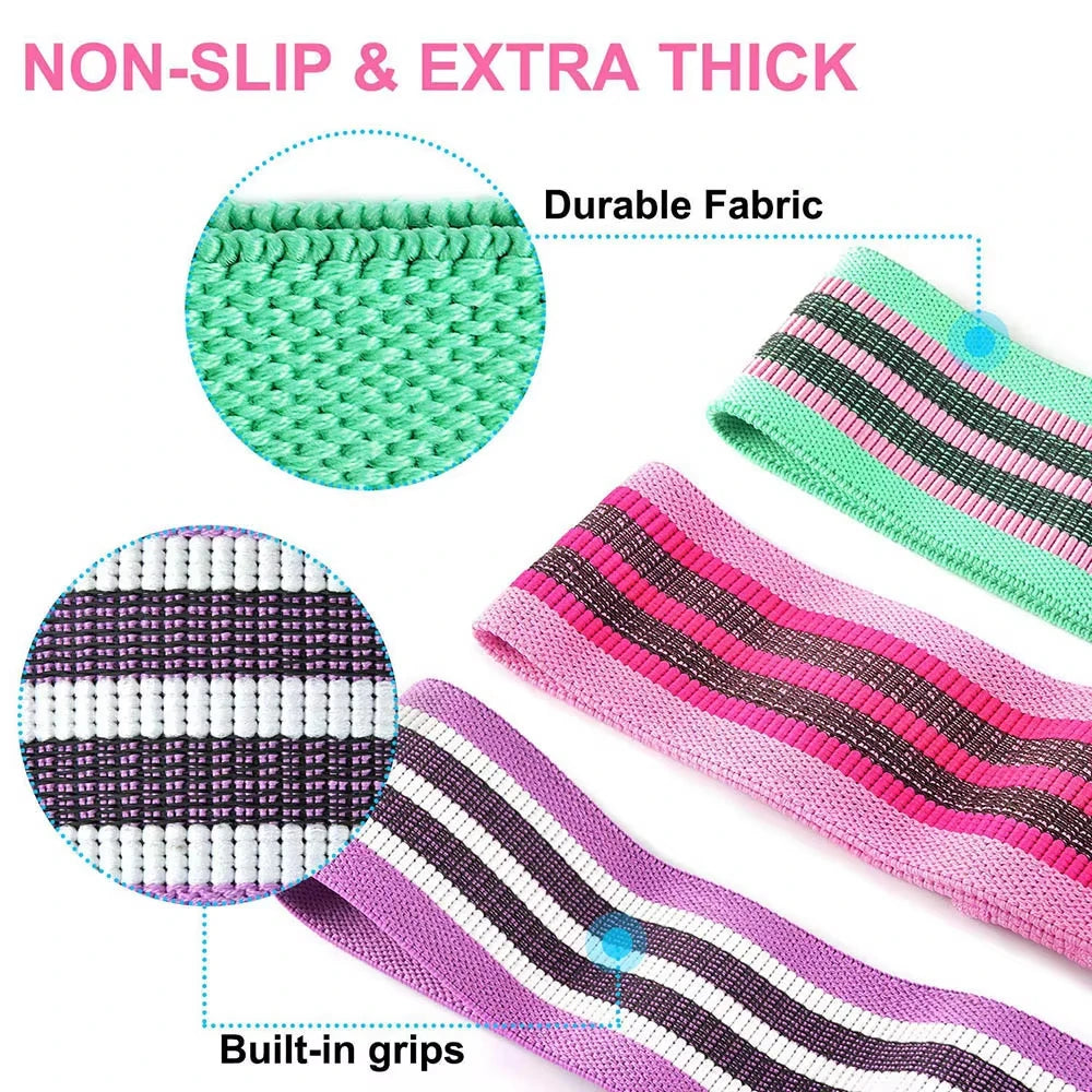 Fitness Exercise Stretch Hip Resistance Bands Yoga Legs Butt Anti Slip Elastic Fitness Bodybulding Exercise Workout Equipment ﻿