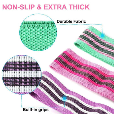 Fitness Exercise Stretch Hip Resistance Bands Yoga Legs Butt Anti Slip Elastic Fitness Bodybulding Exercise Workout Equipment ﻿