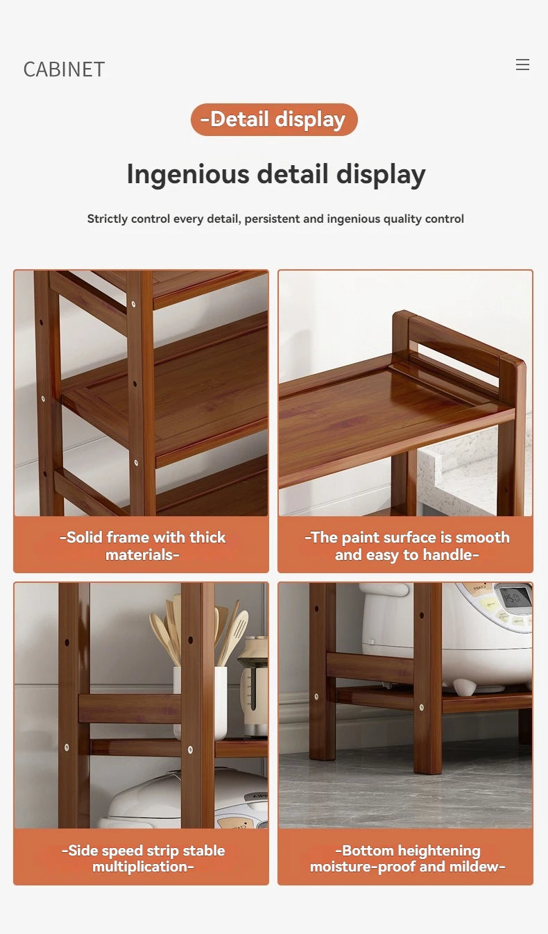 Kitchen shelf, floor standing multi-layer product collection, household pot seasoning shelf, fruit and vegetable bowl and dish