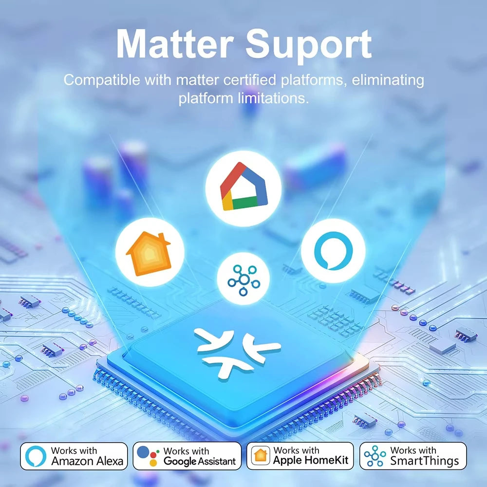 16A/20A EU Smart Plug Power Outlet Matter Smart WiFi Socket Mini Smart Plug for HomeKit SmartThings Works with Siri Alexa