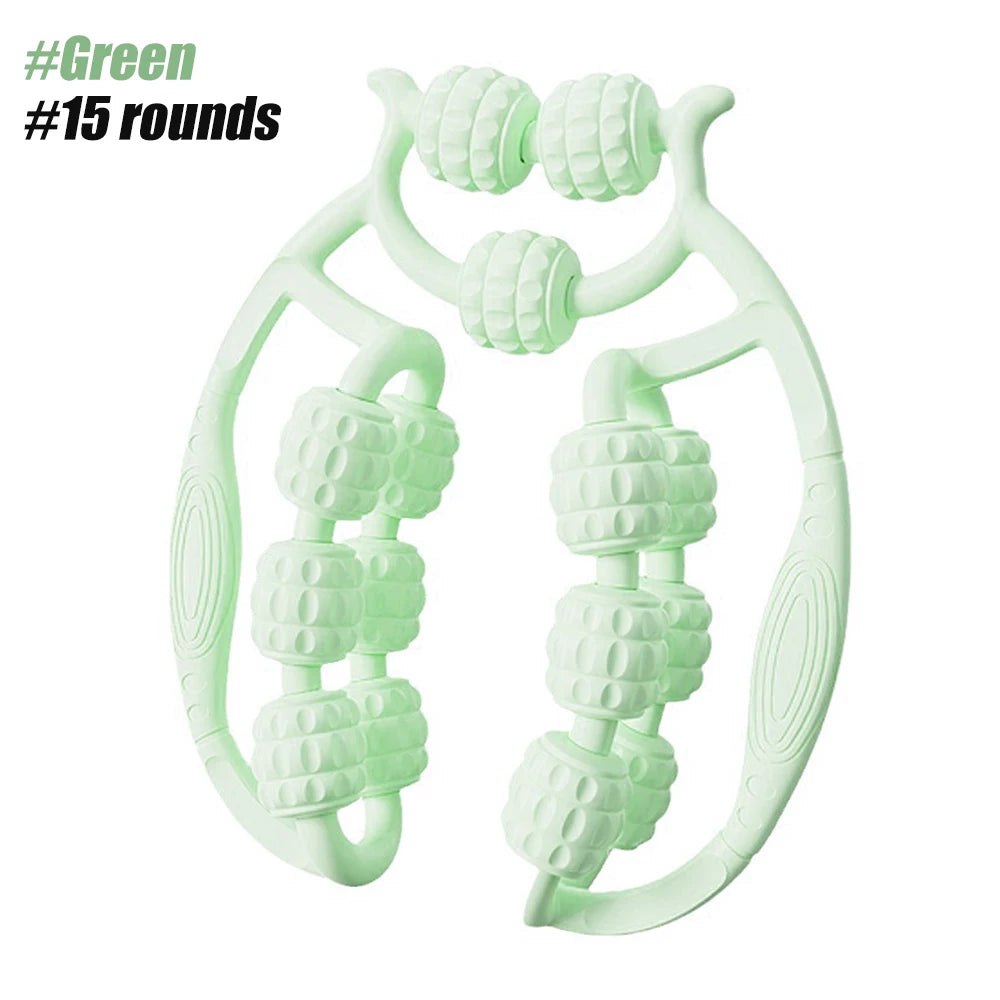 Leg Massager Multi-functional 12 Wheels Full-coverage Massage Roller for Arm Waist Leg Muscle Relaxation Manual Massage Machine