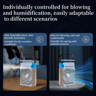 Spray fan portable household three in one small air cooler - Smart Nest Gadgets