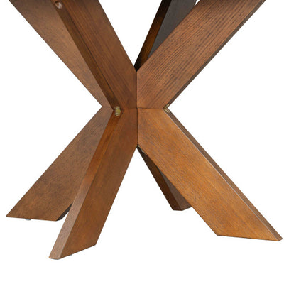 Round Dining Table Modern Farmhouse Kitchen Table, Cherry