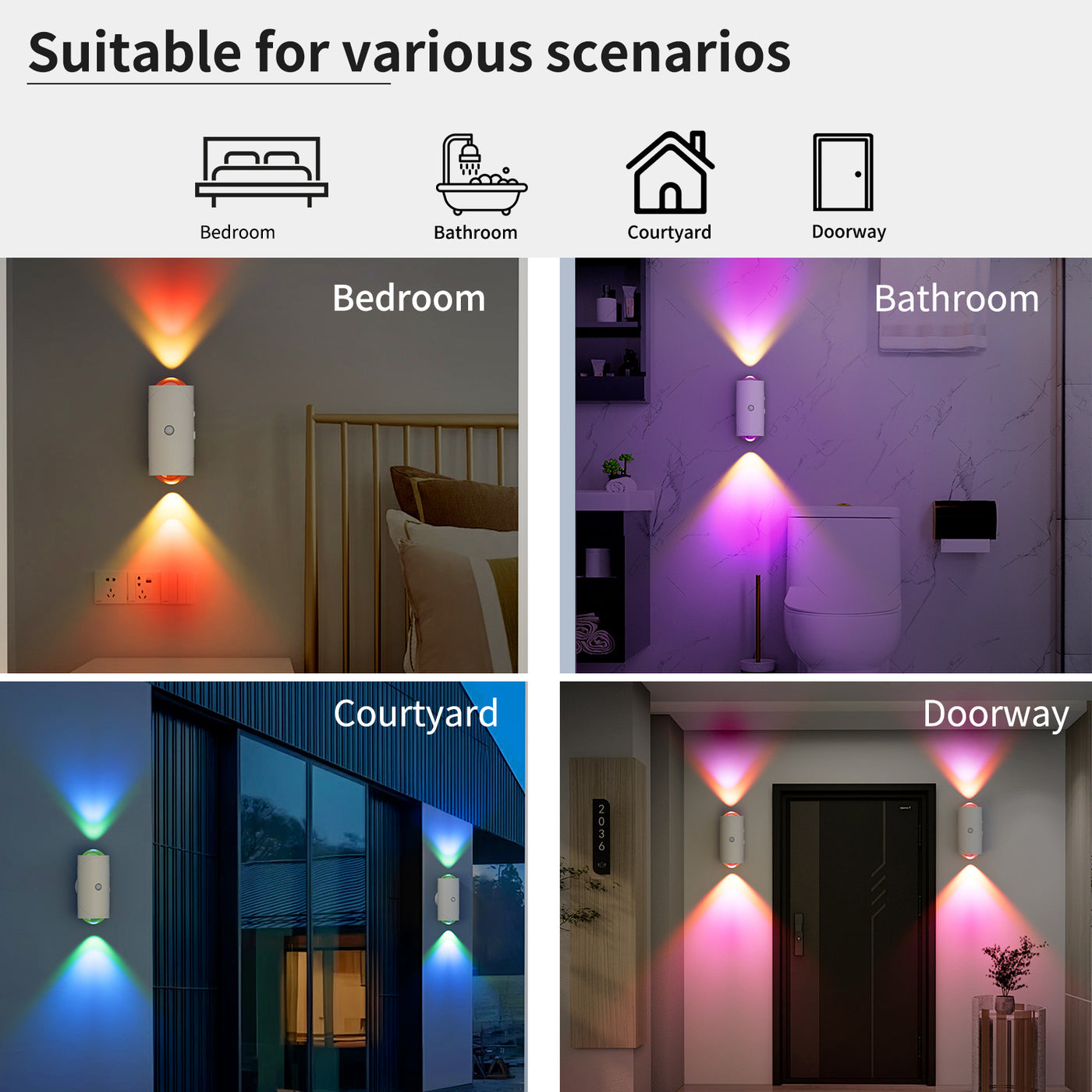 Color LED Small Wall Lamp