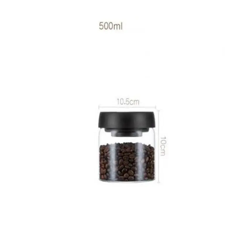 Vacuum Sealed Jug Set Black Coffee Beans Glass - Smart Nest Gadgets