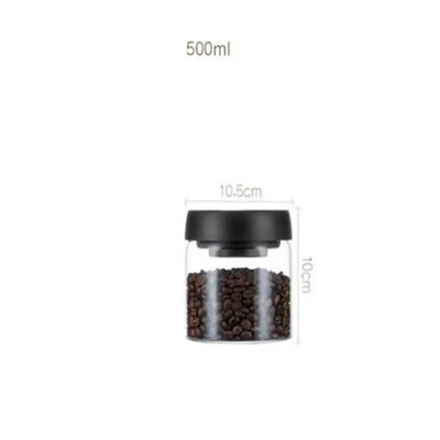 Vacuum Sealed Jug Set Black Coffee Beans Glass - Smart Nest Gadgets