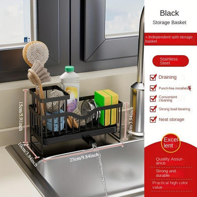 Kitchen Household Wall-mounted Multifunctional Multi-layer Carbon Steel Cleaning Supplies Rack,Please Note That This Product Is Shipped By Yourself For The Average Shipping Cost