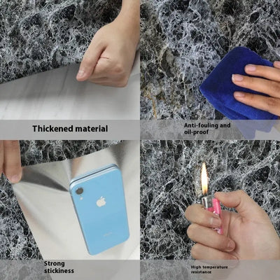 Marbling Thickened Self-adhesive Waterproof Anti-oilproof - Smart Nest Gadgets